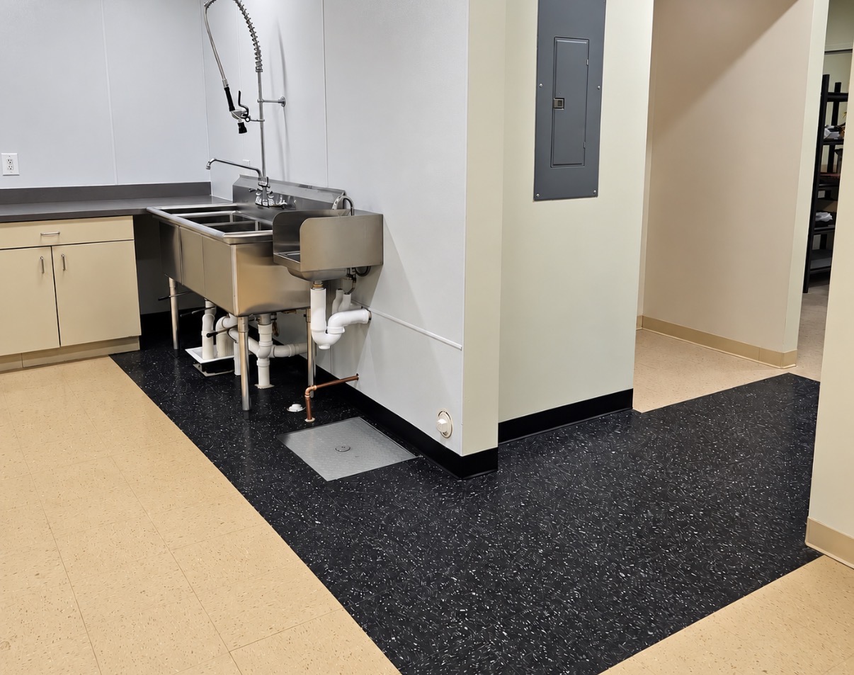 Completed commercial food-manufacturing kitchen