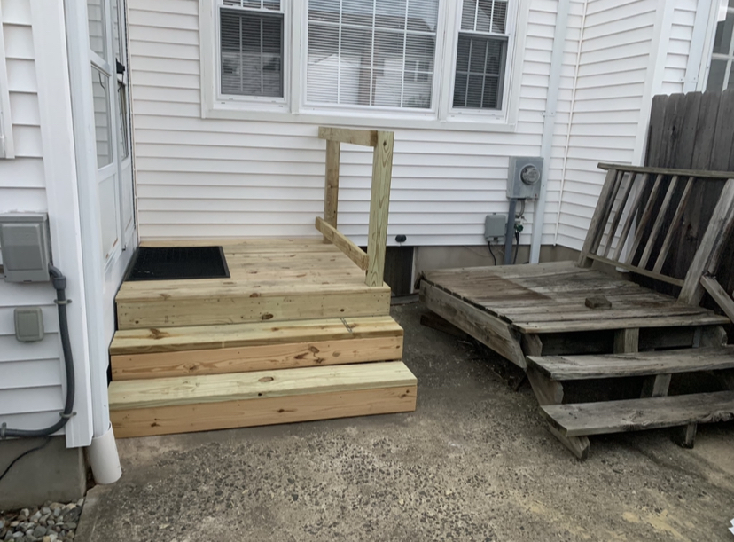 Small deck before and after rebuild